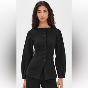 Elegant Black Button-Up Women's Top